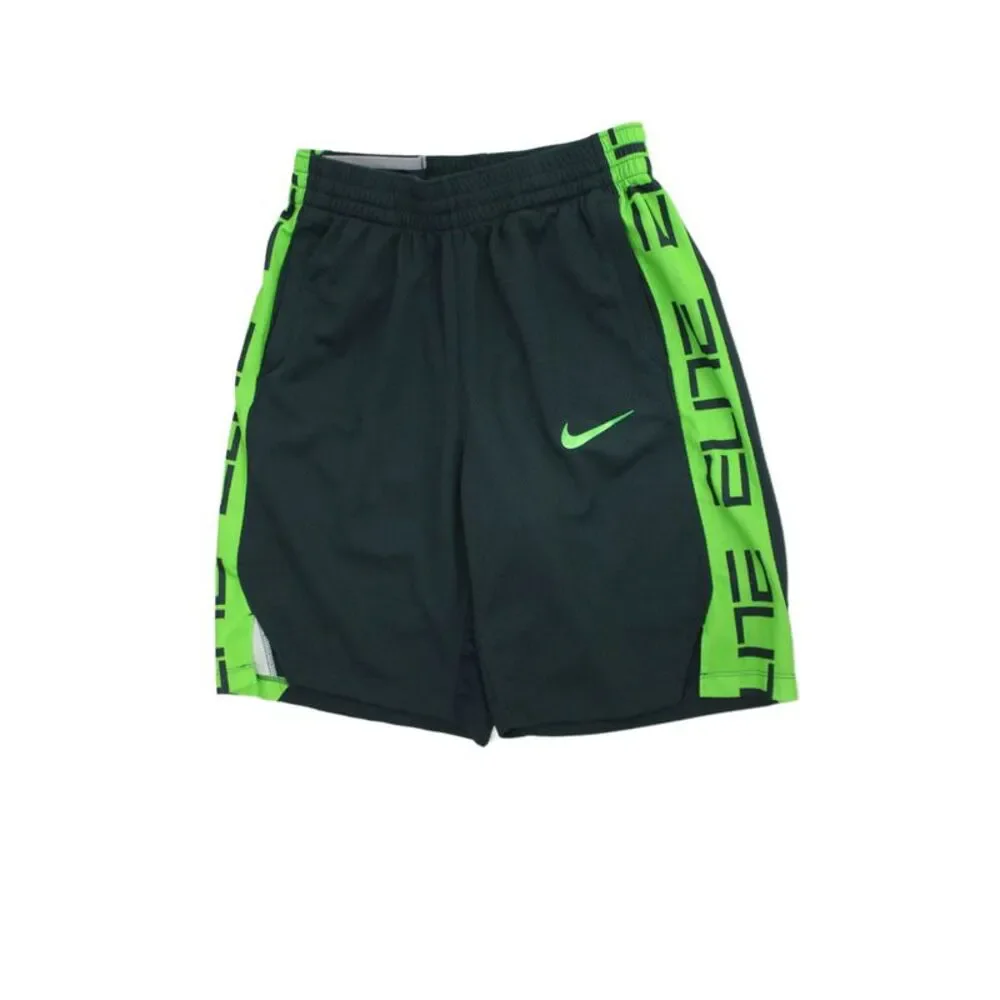 Nike Childrens Boys Pull On Basketball Shorts Green Size Large